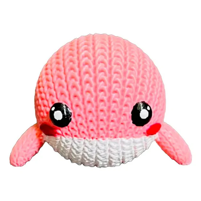 Figura Ballena Adorable Estilo Tejido