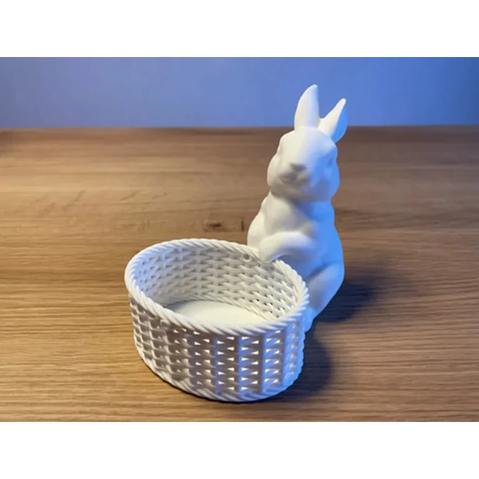 Escultura- Conejo De Pascua Con Canasta 3