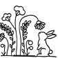 Figura Decorativa De Conejo Con Flores Y Soporte - Miniatura 1
