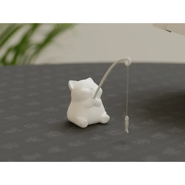 Mini Escultura- Gatito Pescando