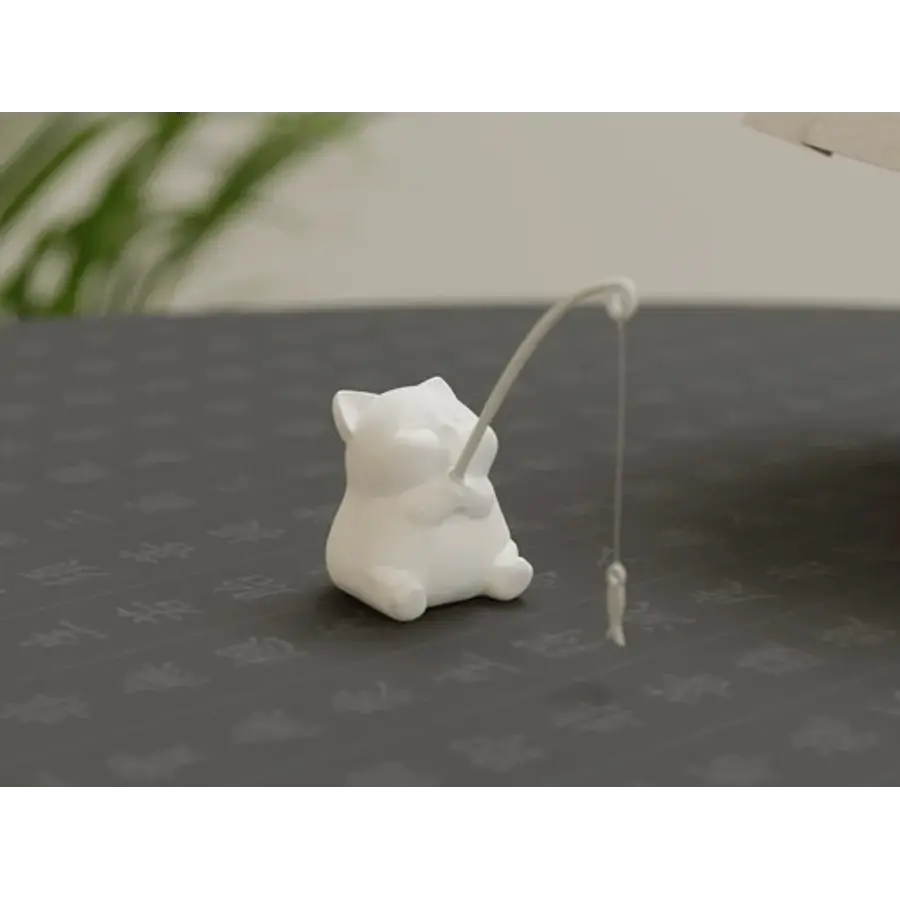 Mini Escultura- Gatito Pescando