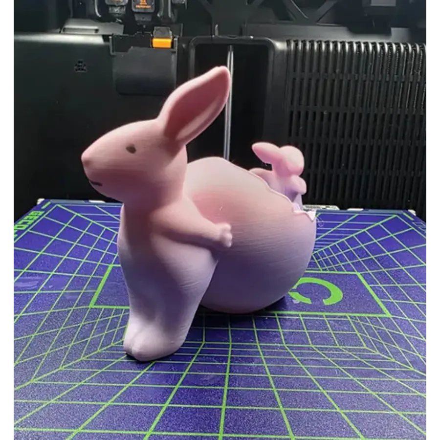 Figura Decorativa - Conejos De Pascua Con Huevo Roto