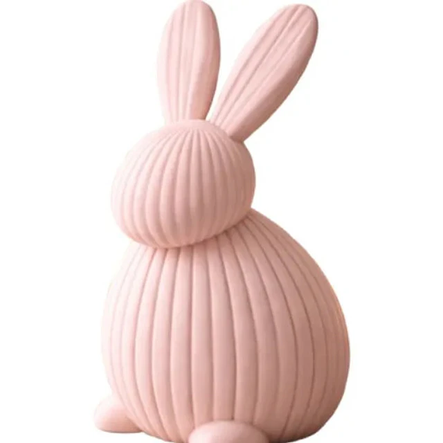 Figura Decorativa De Conejito Acanalado