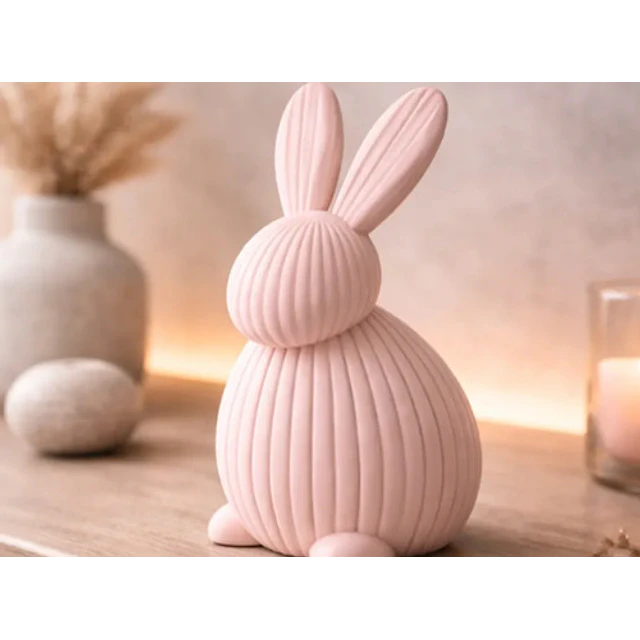 Figura Decorativa De Conejito Acanalado