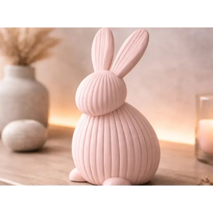 Figura Decorativa De Conejito Acanalado