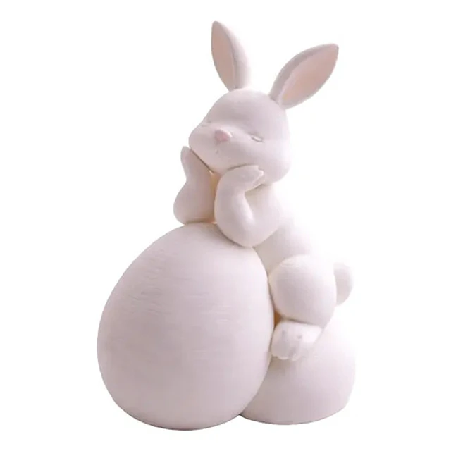 Figura Decorativa De Conejito En Huevo