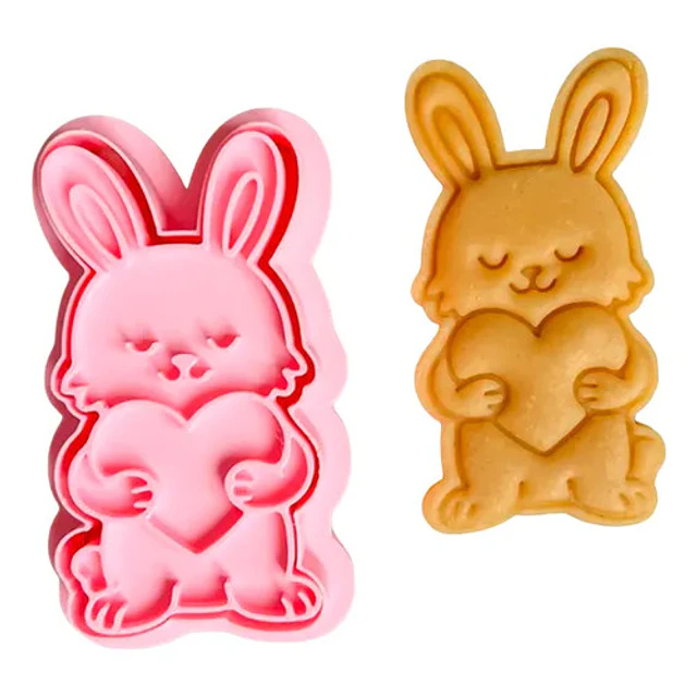 Cortador De Galletas De Conejo Con Corazón