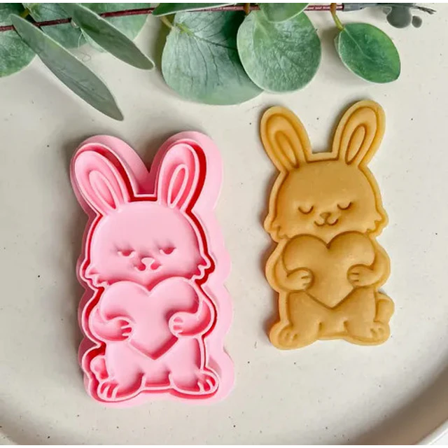 Cortador De Galletas De Conejo Con Corazón