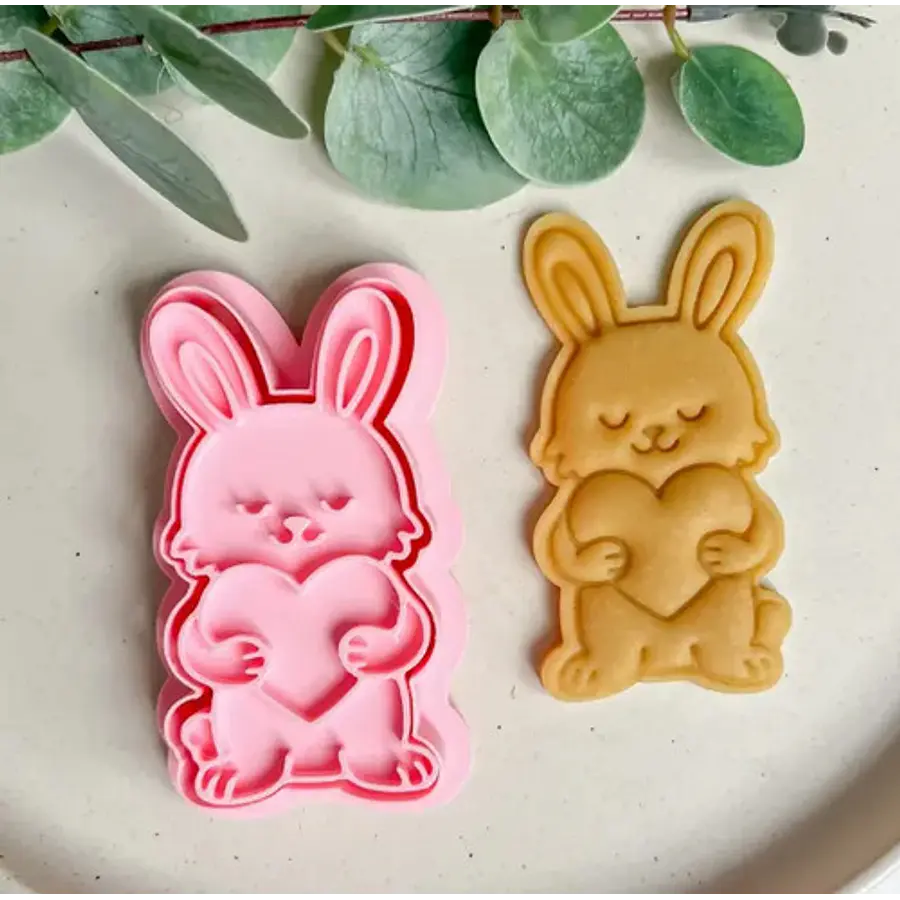 Cortador De Galletas De Conejo Con Corazón