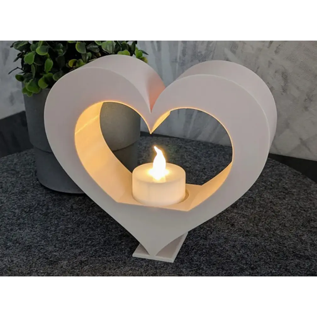 Figura Decorativa Portavela De Té En Forma De Corazón 3