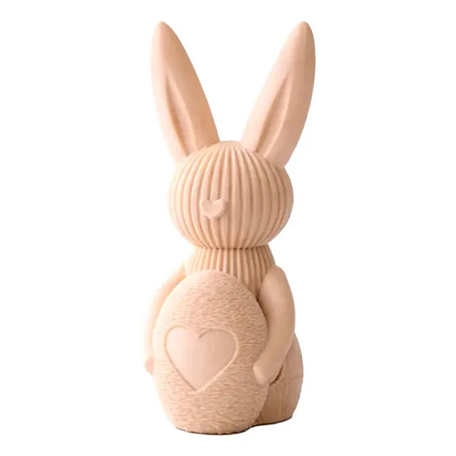 Figura Decorativa De Conejo De Pascua Con Huevo
