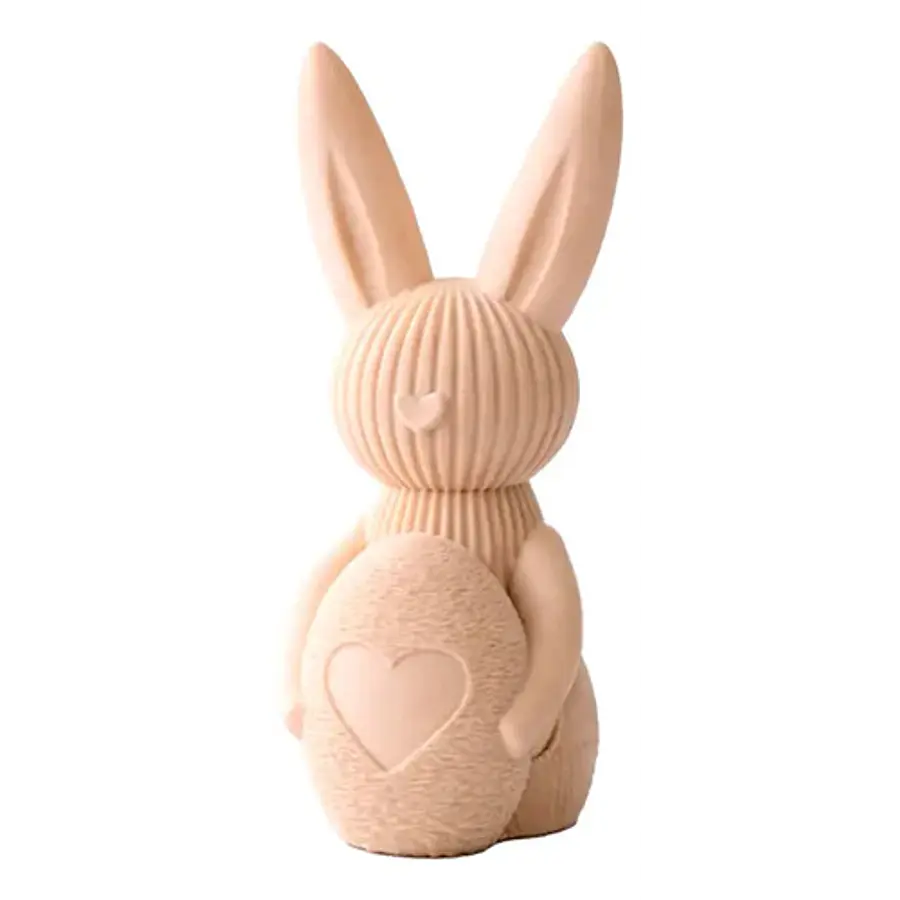 Figura Decorativa De Conejo De Pascua Con Huevo