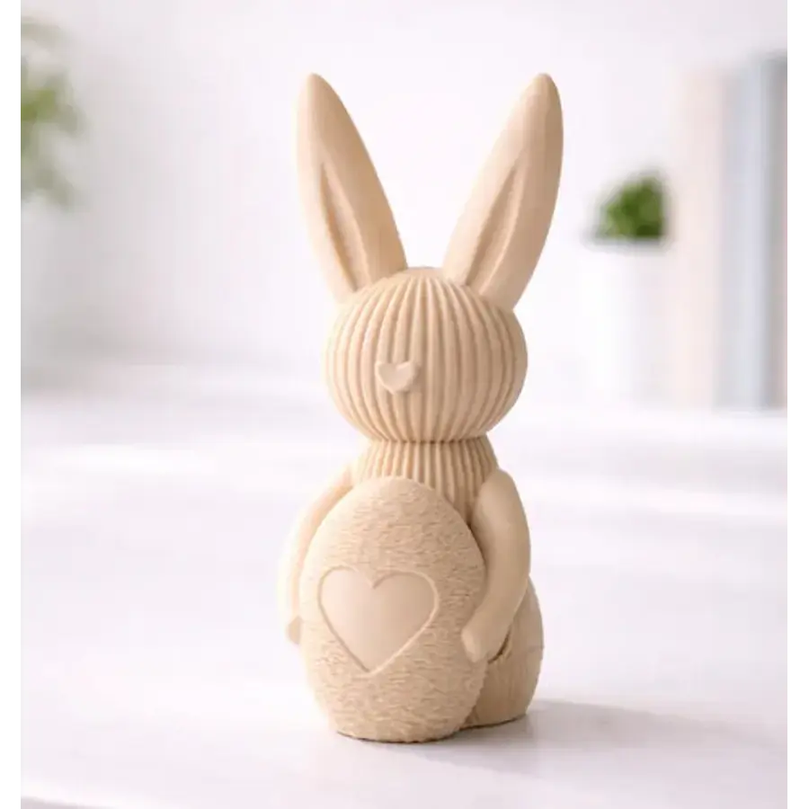Figura Decorativa De Conejo De Pascua Con Huevo