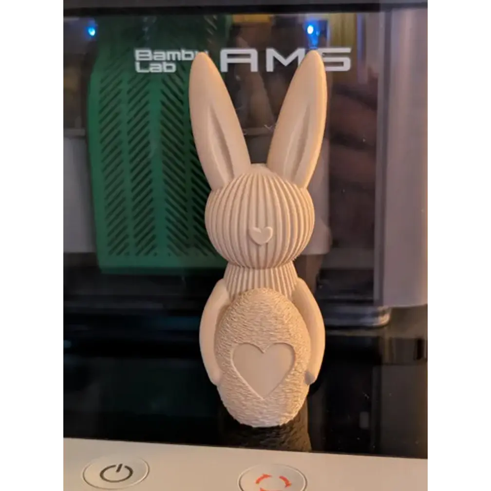 Figura Decorativa De Conejo De Pascua Con Huevo 3