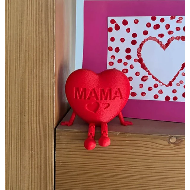 Figura Decorativa Pierna Articulada Con Forma De Corazón