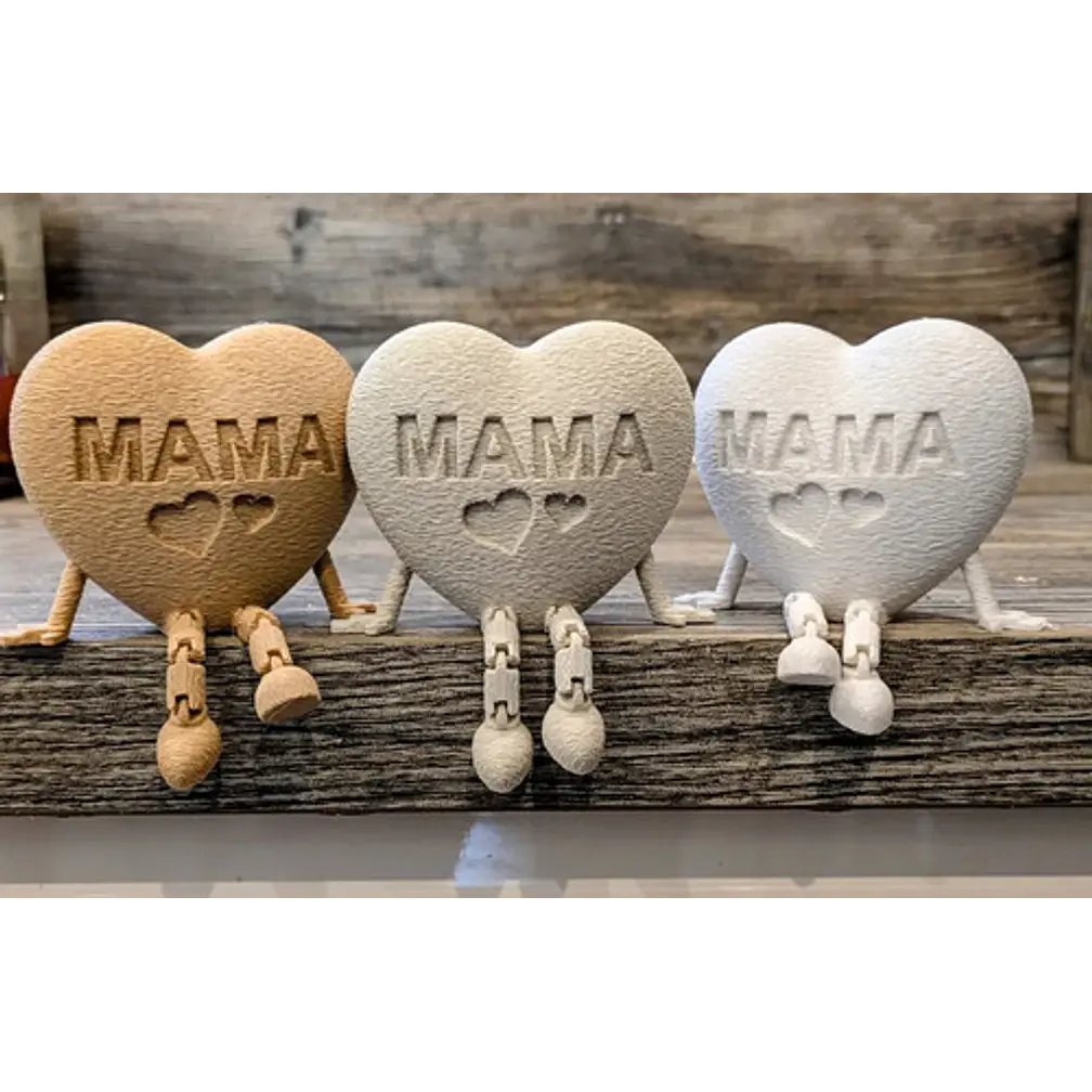 Figura Decorativa Pierna Articulada Con Forma De Corazón 3
