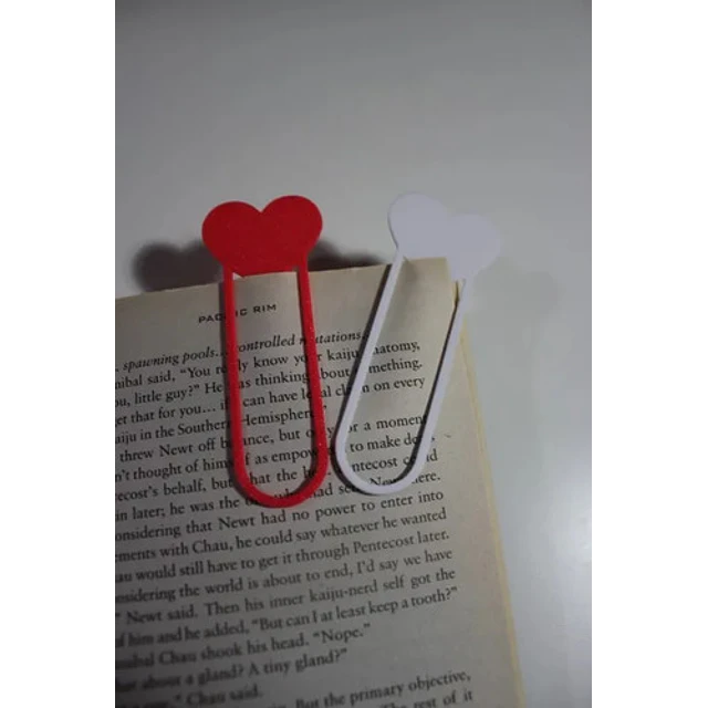Marcapáginas En Forma De Corazón (pack 2 Un)