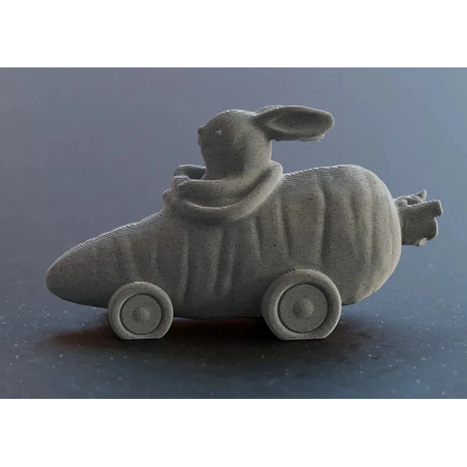 Figura Decorativa De Conejo Lindo En Carro De  Zanahoria 2