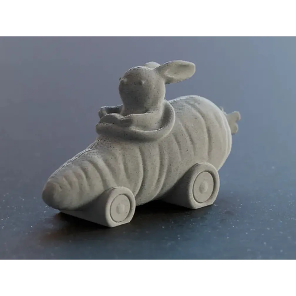 Figura Decorativa De Conejo Lindo En Carro De  Zanahoria 4