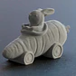 Figura Decorativa De Conejo Lindo En Carro De  Zanahoria - Miniatura 4