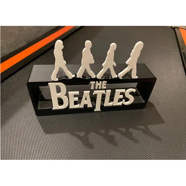 Logotipo Decorativo De Los Beatles Con Icónica Caminata