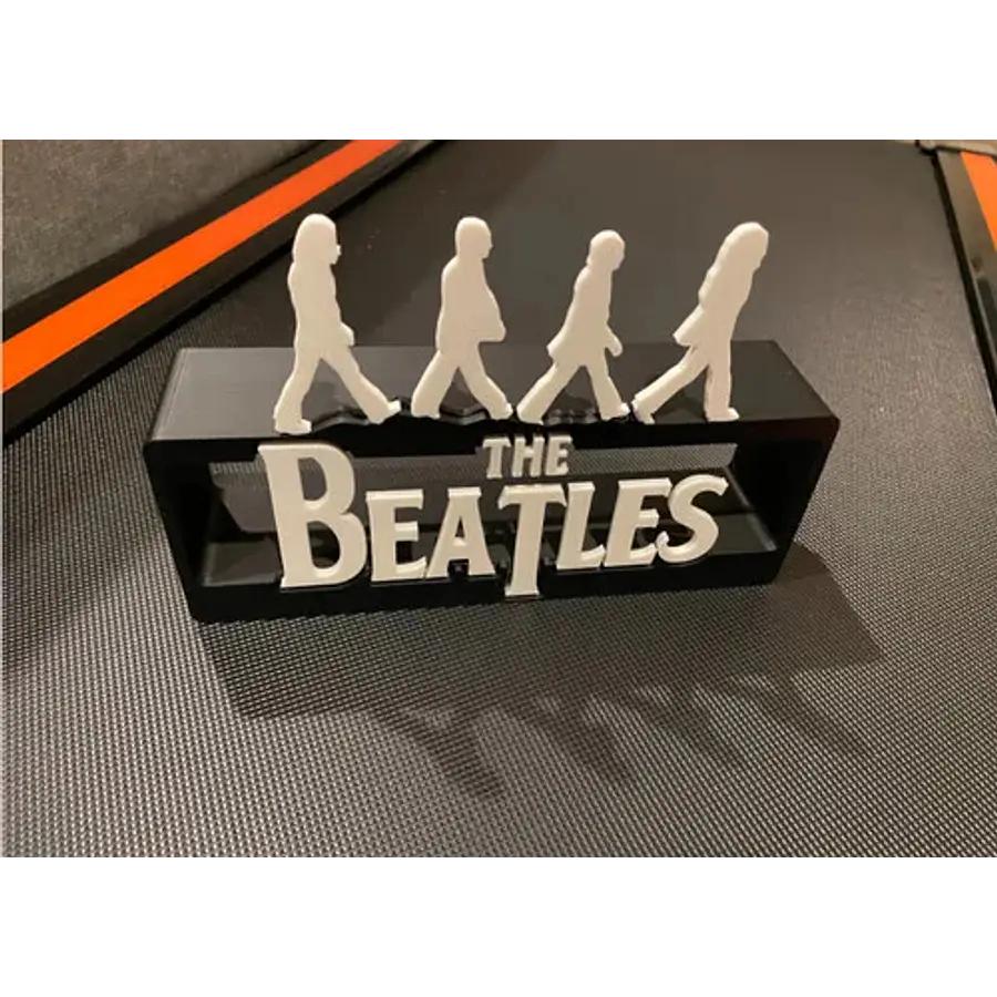 Logotipo Decorativo De Los Beatles Con Icónica Caminata