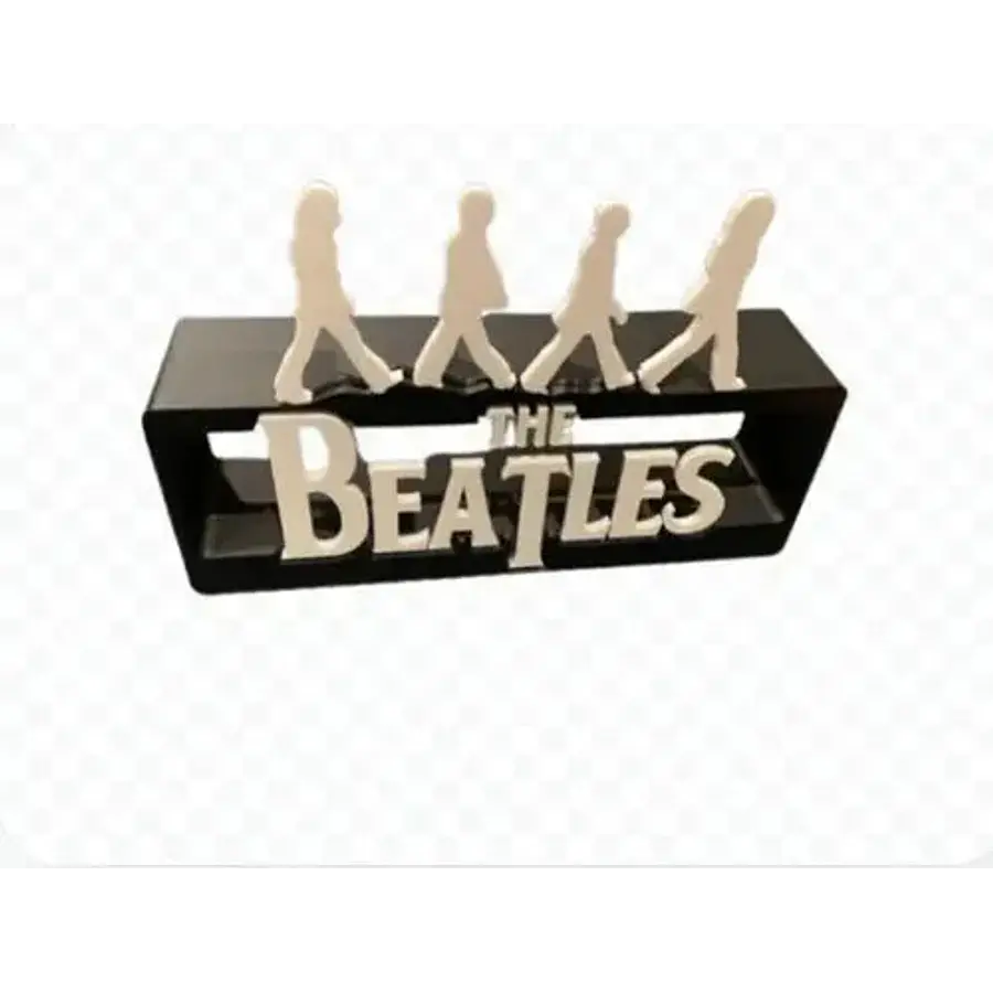 Logotipo Decorativo De Los Beatles Con Icónica Caminata