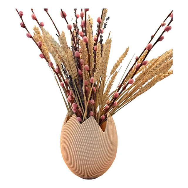 Jarrón De Huevo De Pascua Agrietado