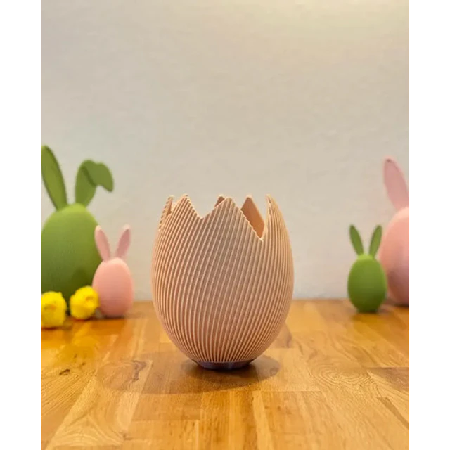 Jarrón De Huevo De Pascua Agrietado