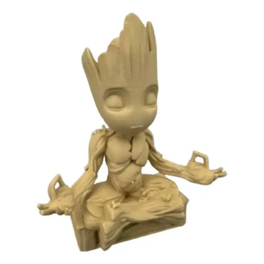 Escultura- Baby Groot Meditando