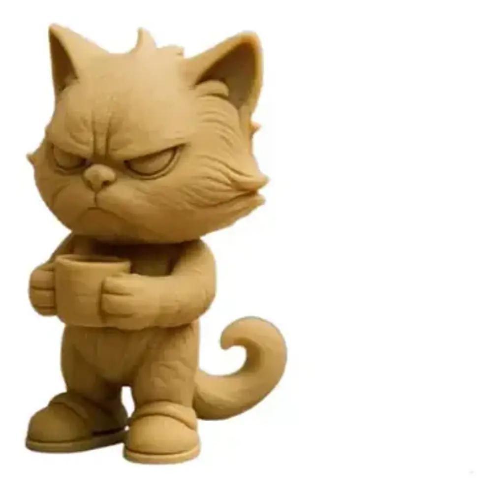 Figura De Gato Gruñón- Decorativo Hogar 1