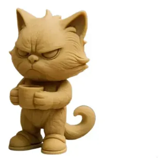 Figura De Gato Gruñón- Decorativo Hogar