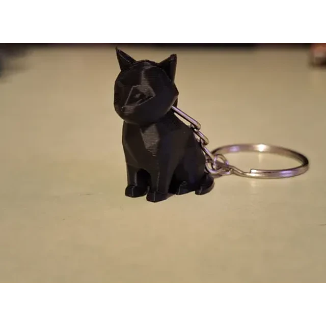 Llavero De Gato Polígono