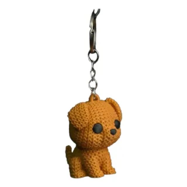 Llavero De Cachorro Tejido