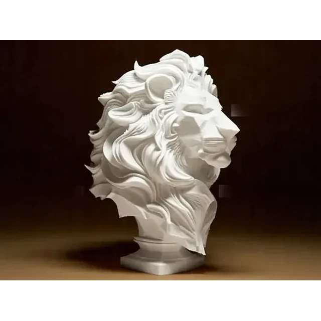 Elegante Escultura De León - Figura Decorativa