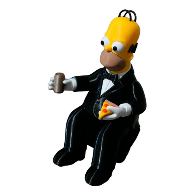 Figura Decorativa Homero Con Pizza Y Cerveza