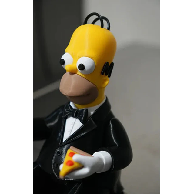 Figura Decorativa Homero Con Pizza Y Cerveza