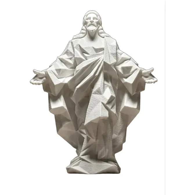 Estatua Geométrica De Jesús 3