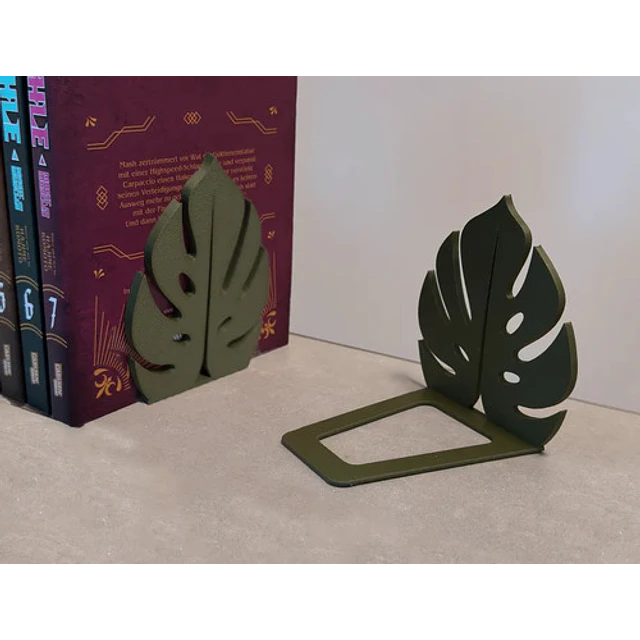 Figura Decorativa Soporte Para Libros Monstera