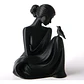Escultura Decorativa- Dama Y Pajarito - Miniatura 3