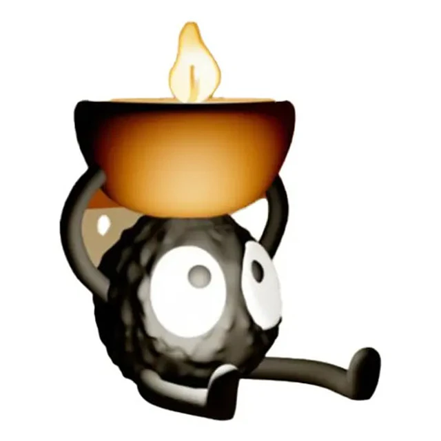 Portalámpara Para Vela De Té Susuwatari (duende De Hollín)