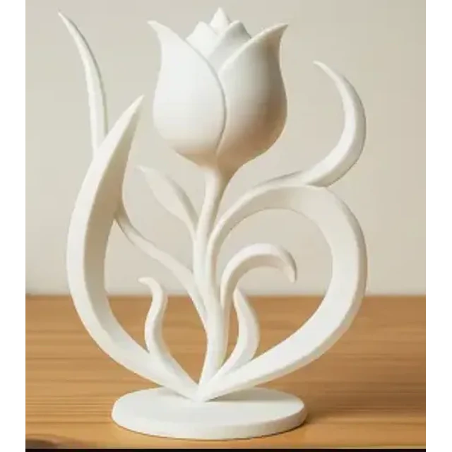 Figura Abstracta Y Elegante De Tulipán