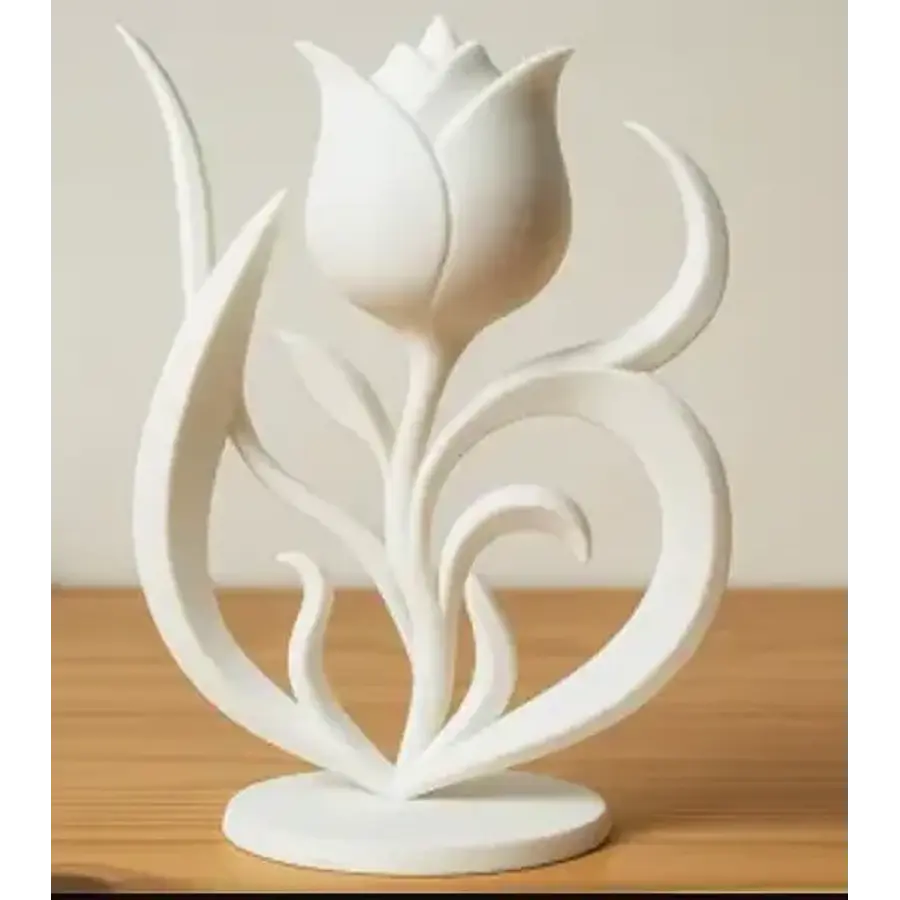 Figura Abstracta Y Elegante De Tulipán