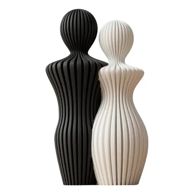 Decoración Hogar - Pareja Blanco Y Negro