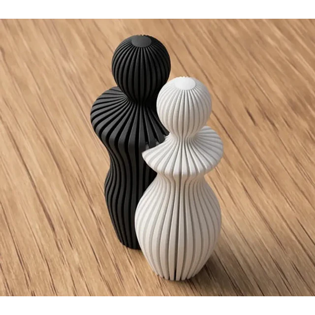 Decoración Hogar - Pareja Blanco Y Negro