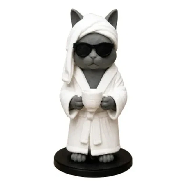 Figura Decorativa- Gato Cafetero