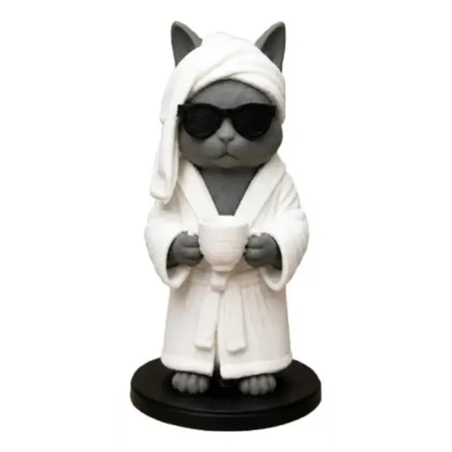 Figura Decorativa- Gato Cafetero