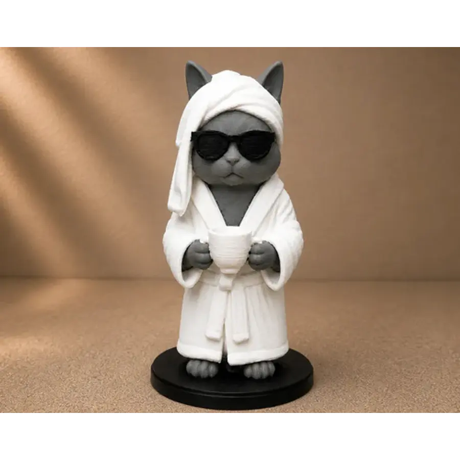 Figura Decorativa- Gato Cafetero