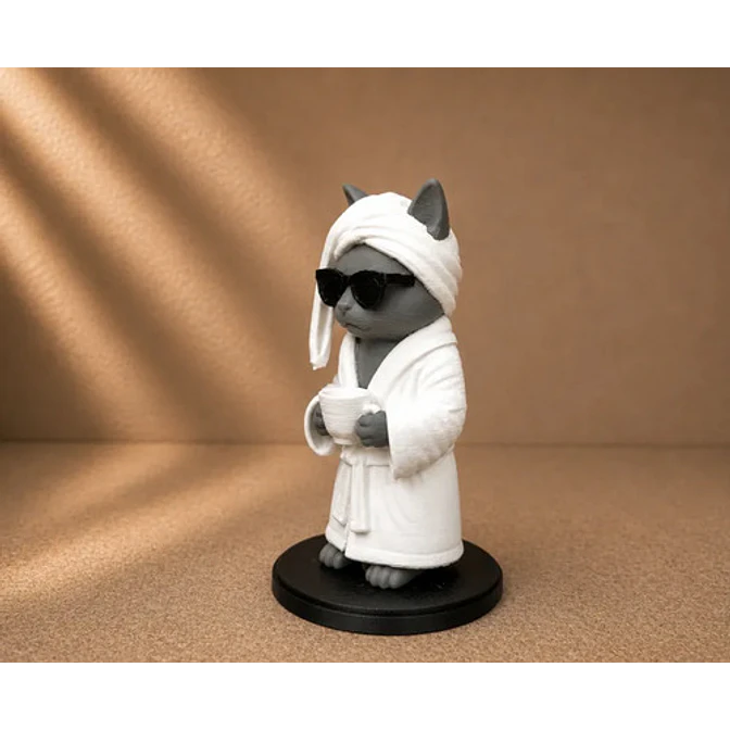 Figura Decorativa- Gato Cafetero 3