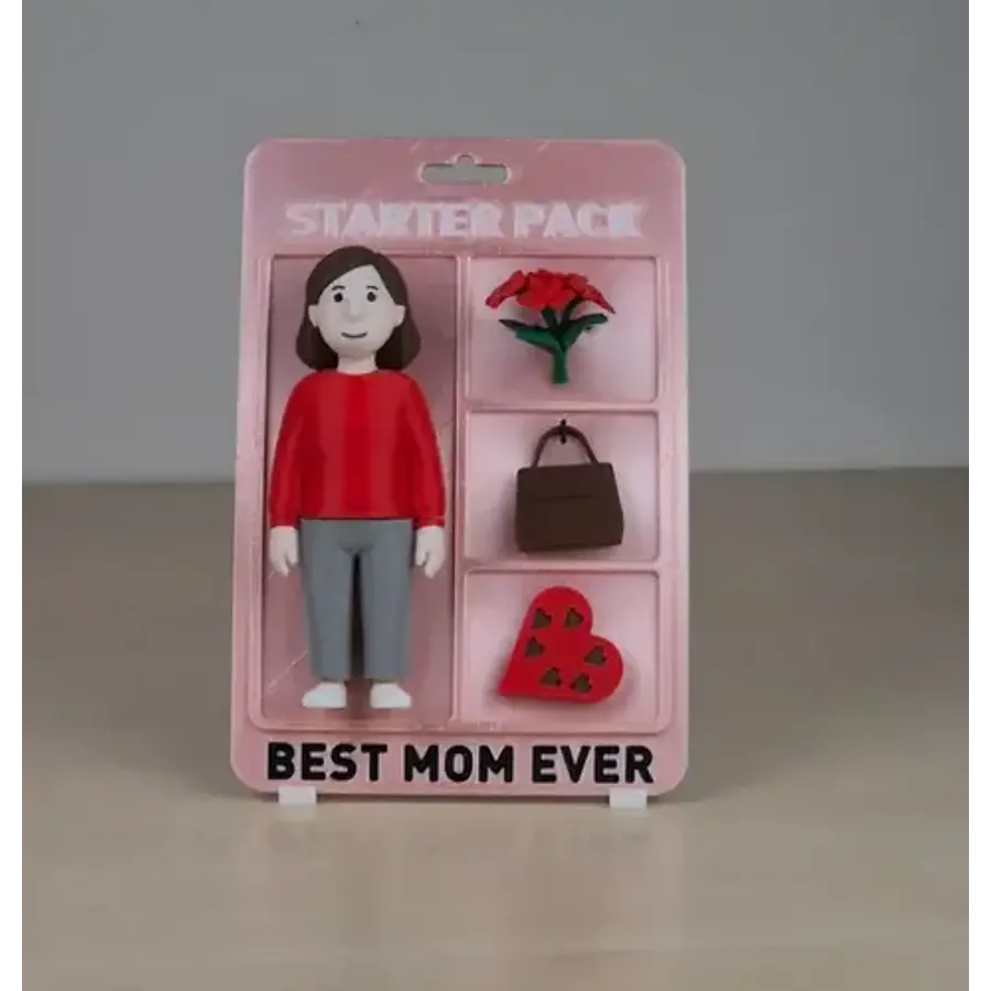 Figura Día De La Mamá, Con Accesorios Y Placa